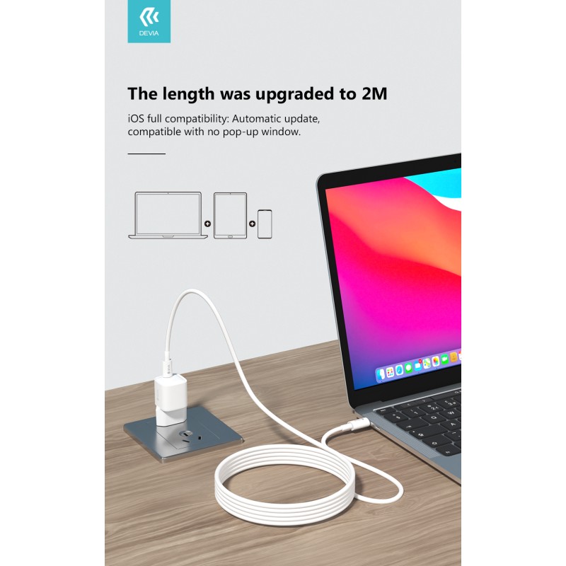 Devia Type-C to USB-A Cable 2m White