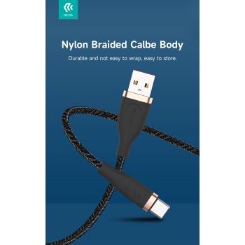 Devia Star Series USB to Type-C Cable 2.4A 1.5m Black