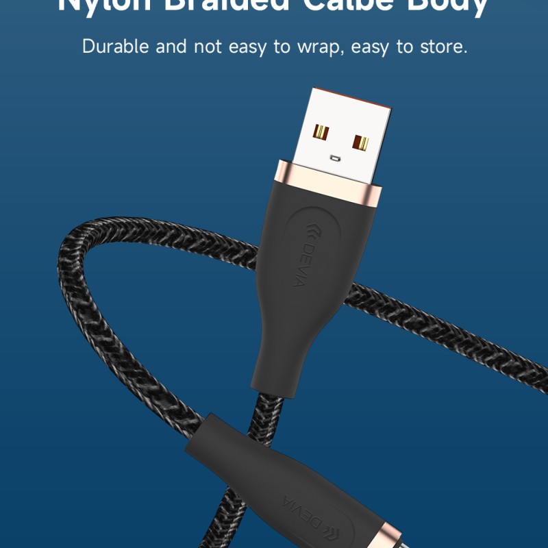 Devia Star Series USB to Type-C Cable 2.4A 1.5m Black
