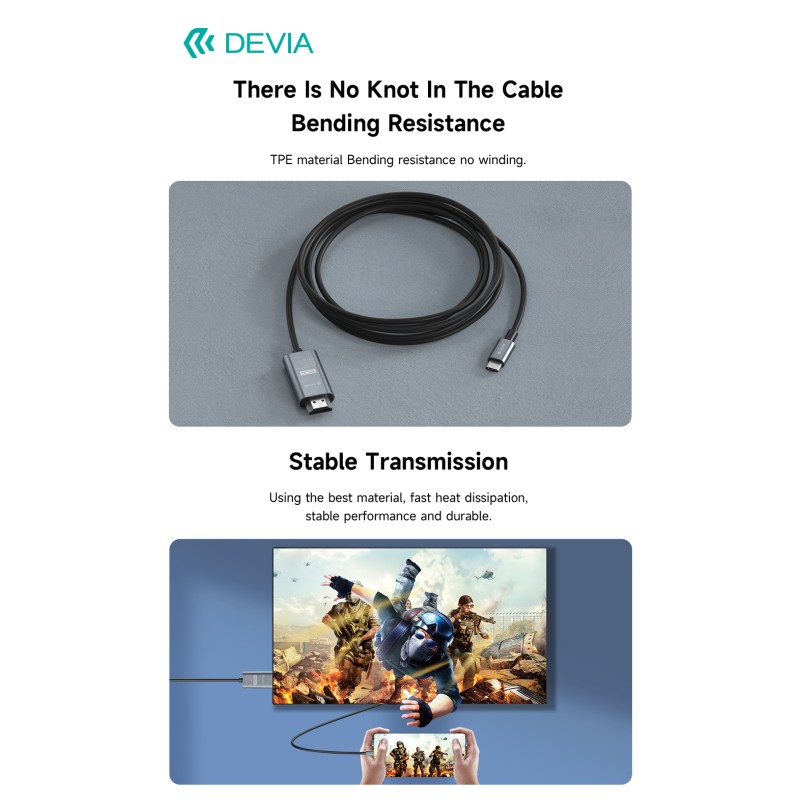 Devia Type-C to HDMI Cable 2m