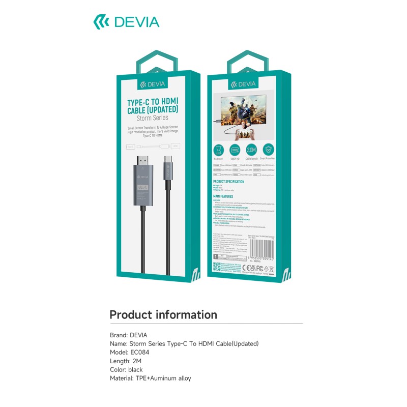 Devia Type-C to HDMI Cable 2m