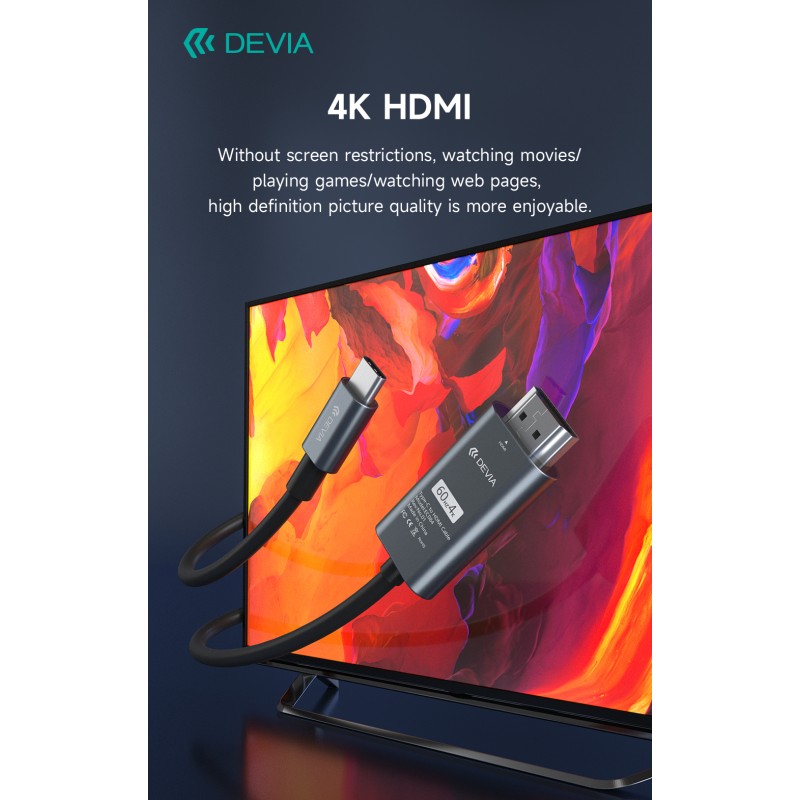 Devia Type-C to HDMI Cable 2m