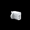 Devia Smart Series 2.4A Dual USB Charger Set with USB-C Cable (UK Plug) White