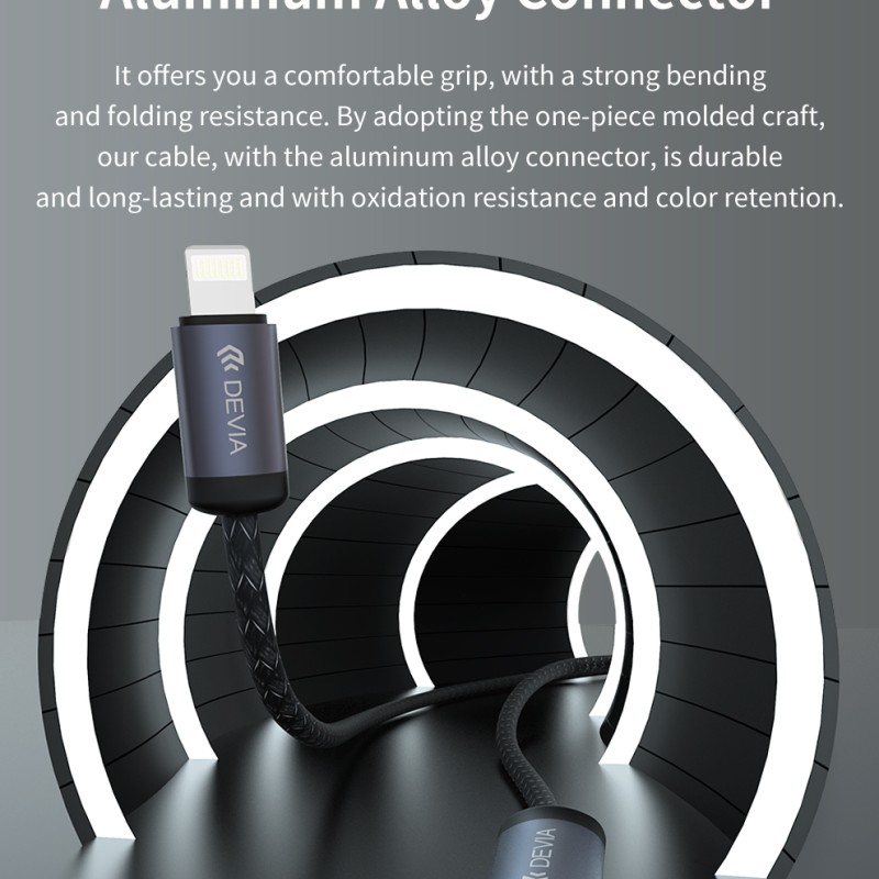 Devia Gracious Series C to L PD 27W Fast Cable 1m Black