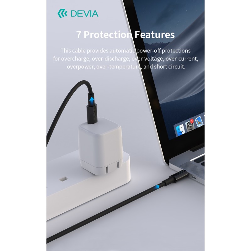 DEVIA SMART SERIES 100W C TO C PD CABLE (5A,1.5)