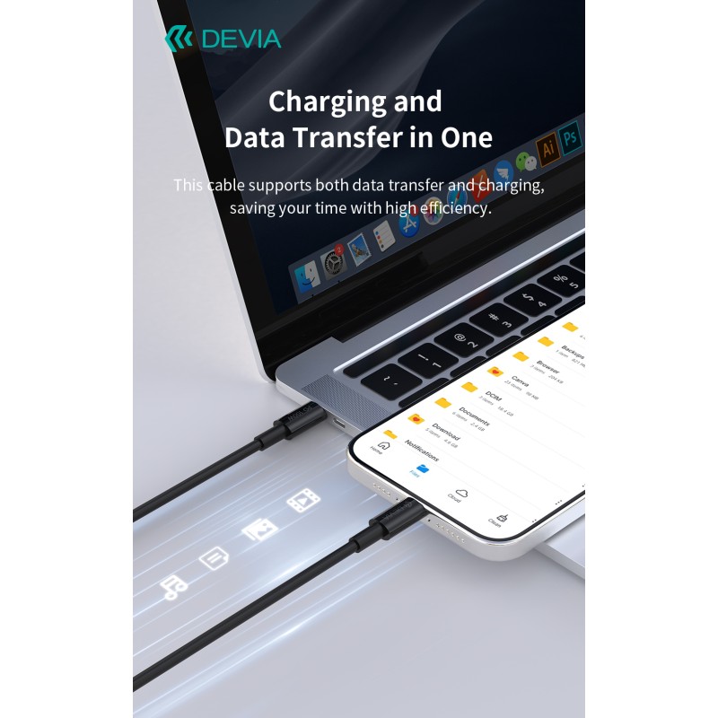 DEVIA SMART SERIES 100W C TO C PD CABLE (5A,1.5)