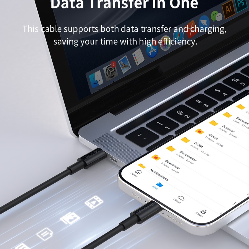 DEVIA SMART SERIES 100W C TO C PD CABLE (5A,1.5)