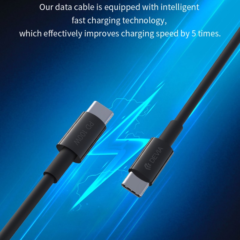 DEVIA SMART SERIES 100W C TO C PD CABLE (5A,1.5)