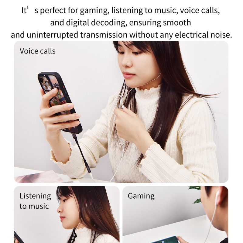 Devia Type-C to 3.5mm Audio Adapter with Charging Black