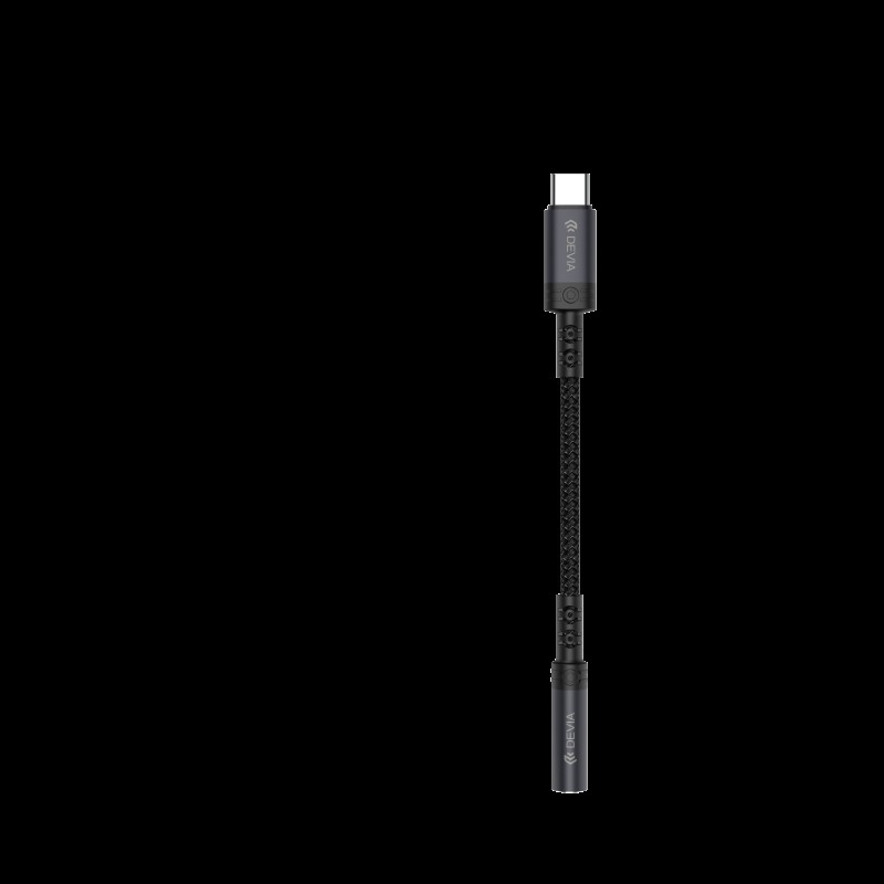 Devia Type-C to 3.5mm Audio Adapter with Charging Black
