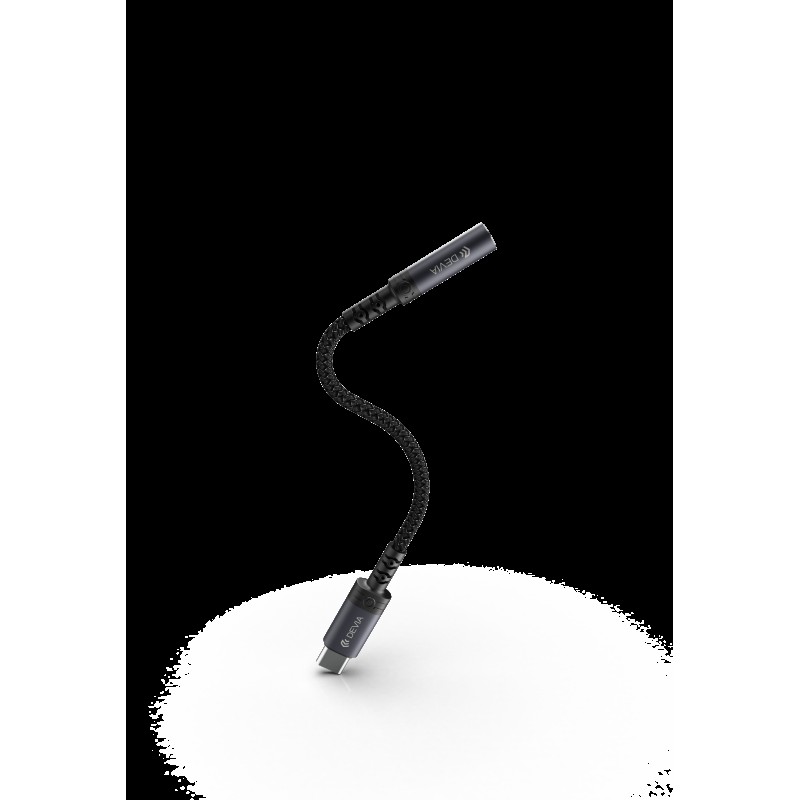 Devia Type-C to 3.5mm Audio Adapter with Charging Black