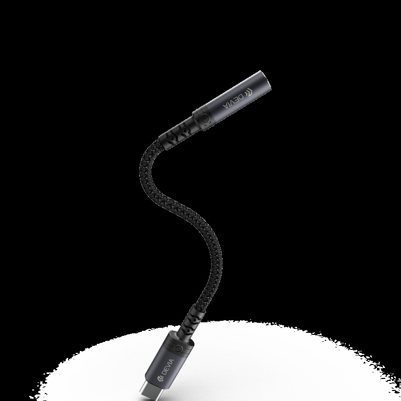 Devia Type-C to 3.5mm Audio Adapter with Charging Black