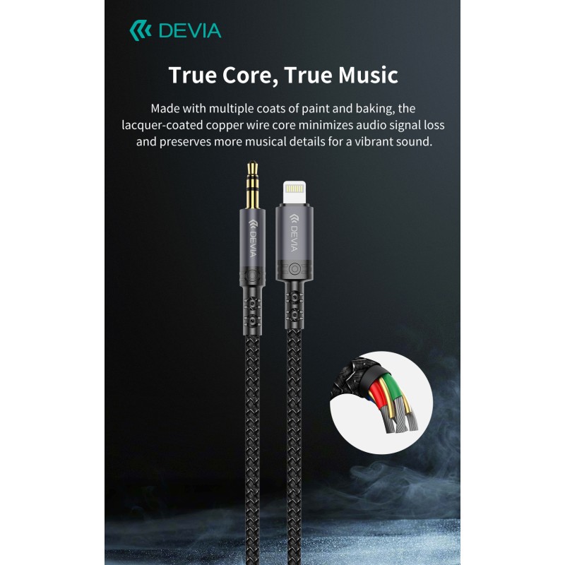 Devia iPure Series Audio Lightning to 3.5mm Cable