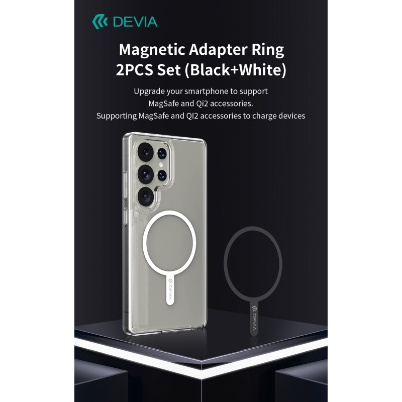 Devia Magnetic Adapter Ring Set 2pcs (Black & White)