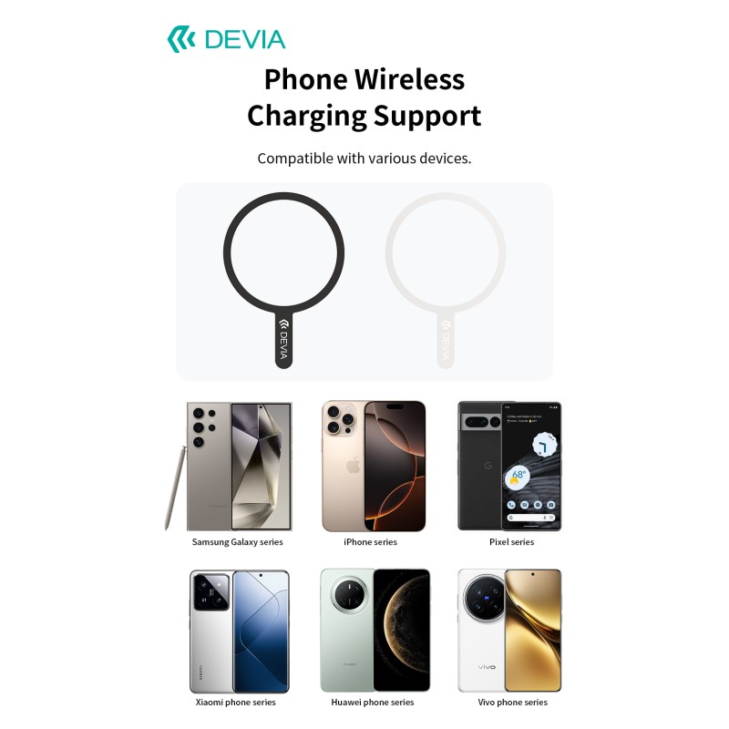 Devia Magnetic Adapter Ring Set 2pcs (Black & White)