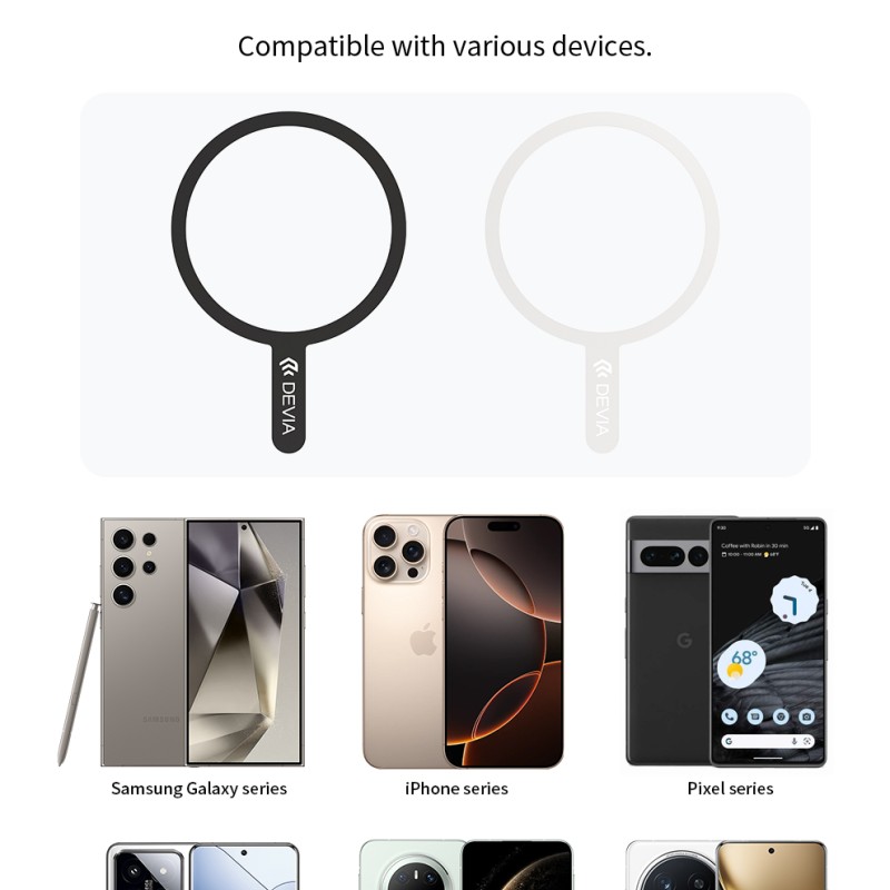Devia Magnetic Adapter Ring Set 2pcs (Black & White)