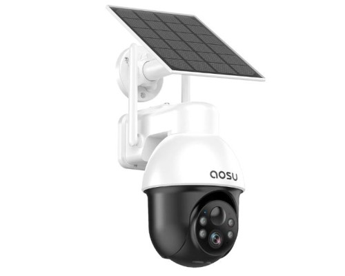 AOSU SOLAR SECURITY CAMERA WIRELESS OUTDOOR WITH PANORAMIC PTZ