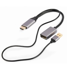 CABLEXPERT ACTIVE 4K HDMI MALE TO DISPLAY PORT FEMALE ADAPTER, BLACK