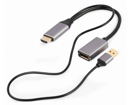 CABLEXPERT ACTIVE 4K HDMI MALE TO DISPLAY PORT FEMALE ADAPTER, BLACK