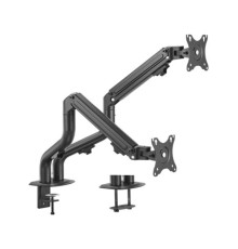 GEMBIRD ADJUSTABLE DESK 2 DISPLAY MOUNTING ARM(TILTING) 17"-32" UP TO 8Kg