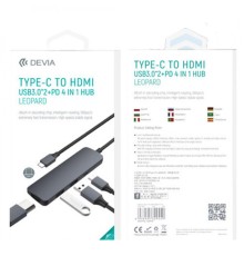 DEVIA TYPEC/HDMI 4IN1 HUB GRAY