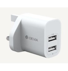 DEVIA SMART SERIES 2.4A 2USB CHARGER (5V UK) (V2)