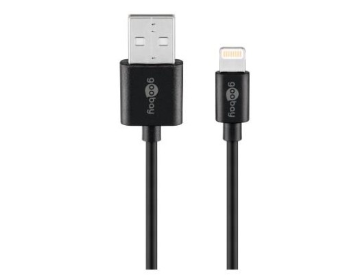 GOOBAY LIGHTNING CHARGING CABLE 1M, BLACK