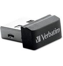 VERBATIM  Store 'n' Stay 16 GB USB 2.0 Flash Drive - Black - 1 / Pack