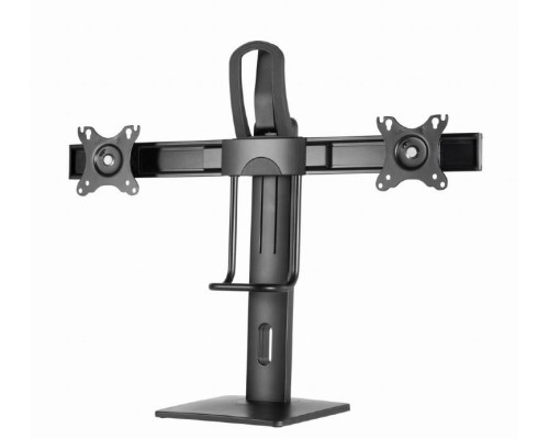 GEMBIRD Double monitor desk stand, height adjustable,r (max. 27" / 6 kg)