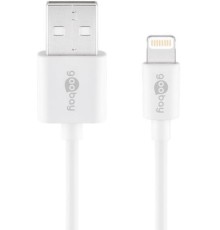 GOOBAY LIGHTNING CHARGING CABLE 2M WHITE