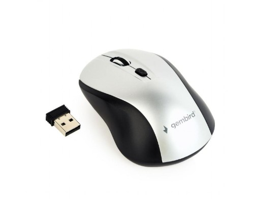 GEMBIRD MOUSE BLACK/SILVER