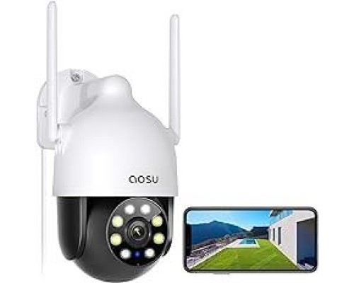 AOSU 2K OUTDOOR SECURITY CAMERA WITH 360° PAN-TILT