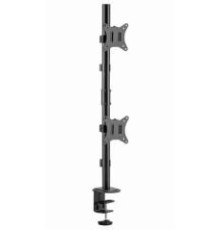 GEMBIRD ADJUSTABLE 2 DISPLAY VERTICAL DESK MOUNT, 17"-32"