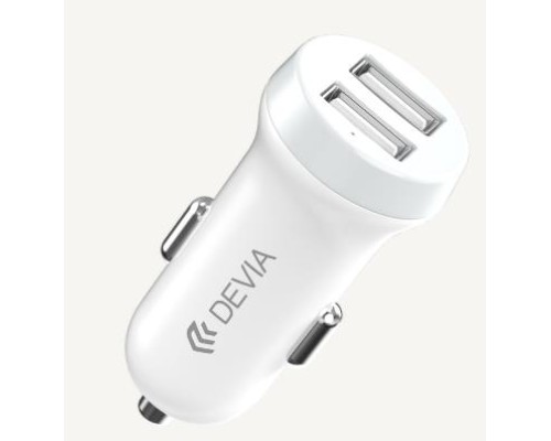 DEVIA CAR CHARGER 2USB,5V WH