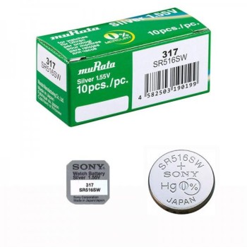 Murata 317 / SR516SW Silver Oxide Button Cell Battery
