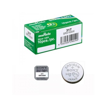 Murata 317 / SR516SW Silver Oxide Button Cell Battery