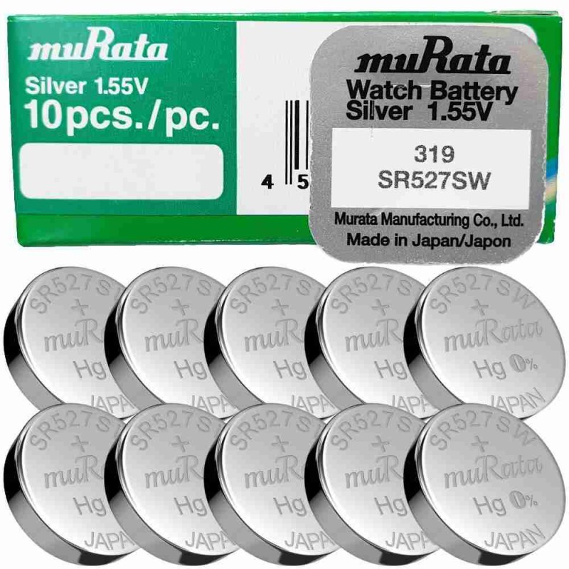 Murata 319 / SR527SW Silver Oxide Button Cell Battery
