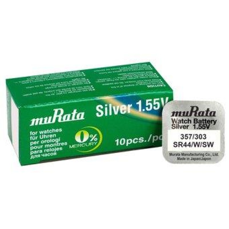 Murata 357 / 303 Silver Oxide Button Cell Battery