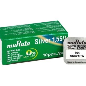 Murata 364 / SR621SW Silver Oxide Button Cell Battery