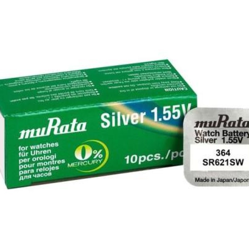 Murata 364 / SR621SW Silver Oxide Button Cell Battery