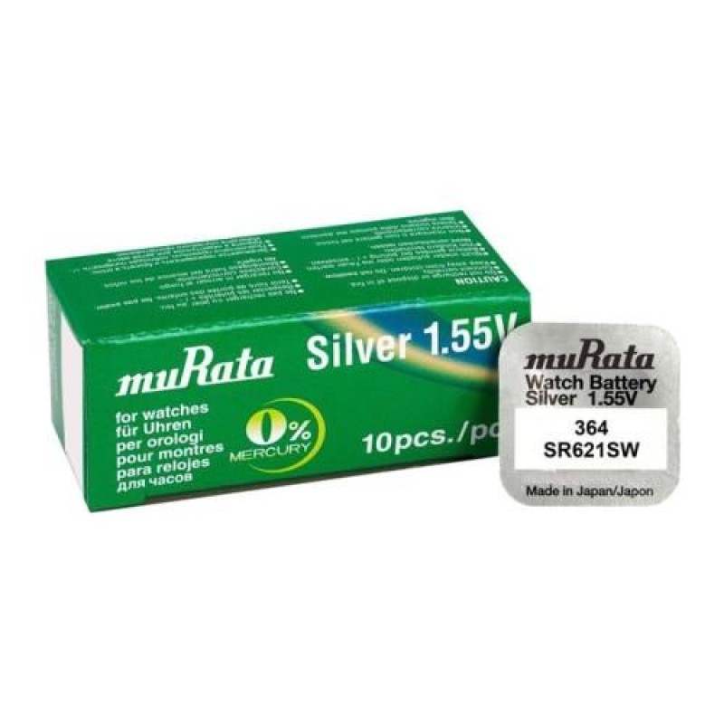 Murata 364 / SR621SW Silver Oxide Button Cell Battery