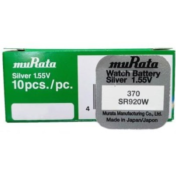 Murata 370 / SR920SW Silver Oxide Button Cell Battery