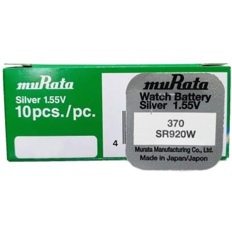 Murata 370 / SR920SW Silver Oxide Button Cell Battery