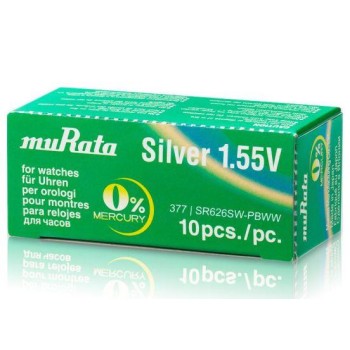 Murata 377 / SR626SW Silver Oxide Button Cell Battery