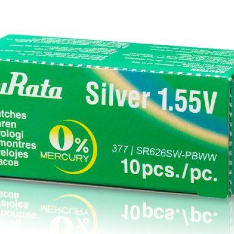 Murata 377 / SR626SW Silver Oxide Button Cell Battery