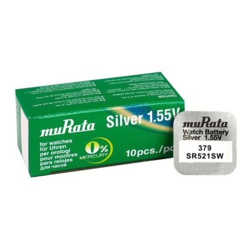 Murata 379 / SR521SW Silver Oxide Button Cell Battery
