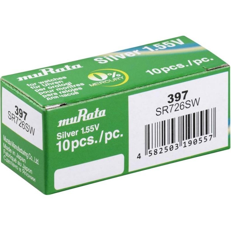 Murata 397 / SR726SW Silver Oxide Button Cell Battery