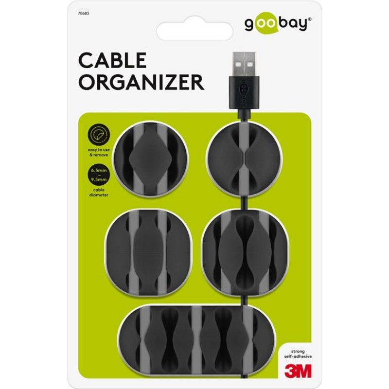 Goobay Cable Management Set Black