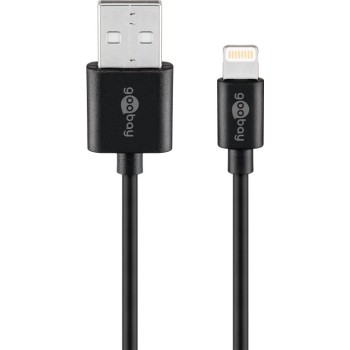 Goobay 0.5m USB-A to Lightning Cable Black