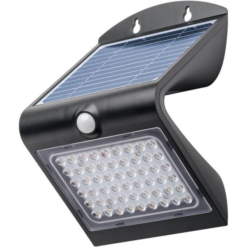 Goobay LED Solar Wall Light with Motion Sensor, 4 W, Black